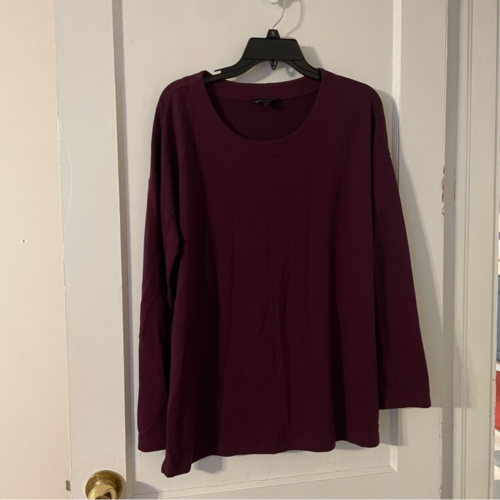 Banana Republic Deep Purple Long Sleeve Top